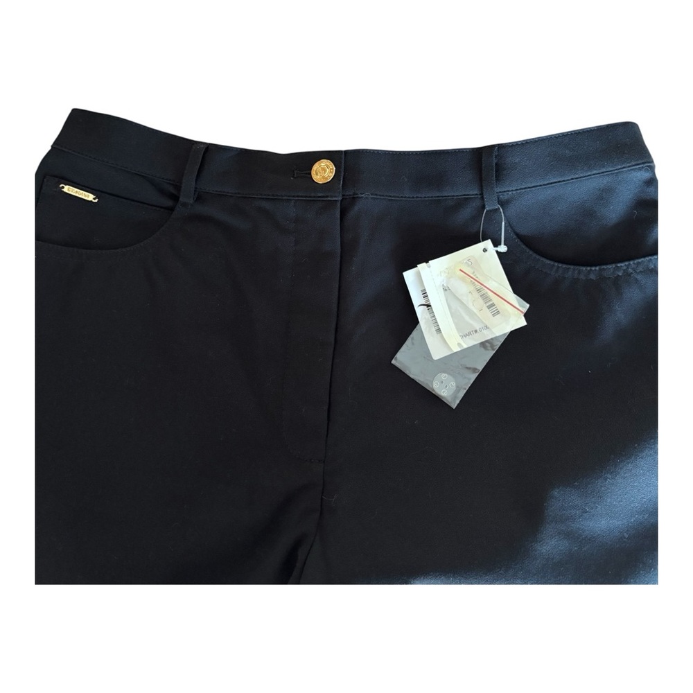NWT St. John Sport Essentials Black Cropped Pants Sz 14 - Picture 2 of 9